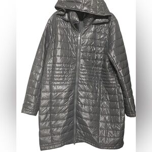 Women's Black Long Puffer Coat Size XL